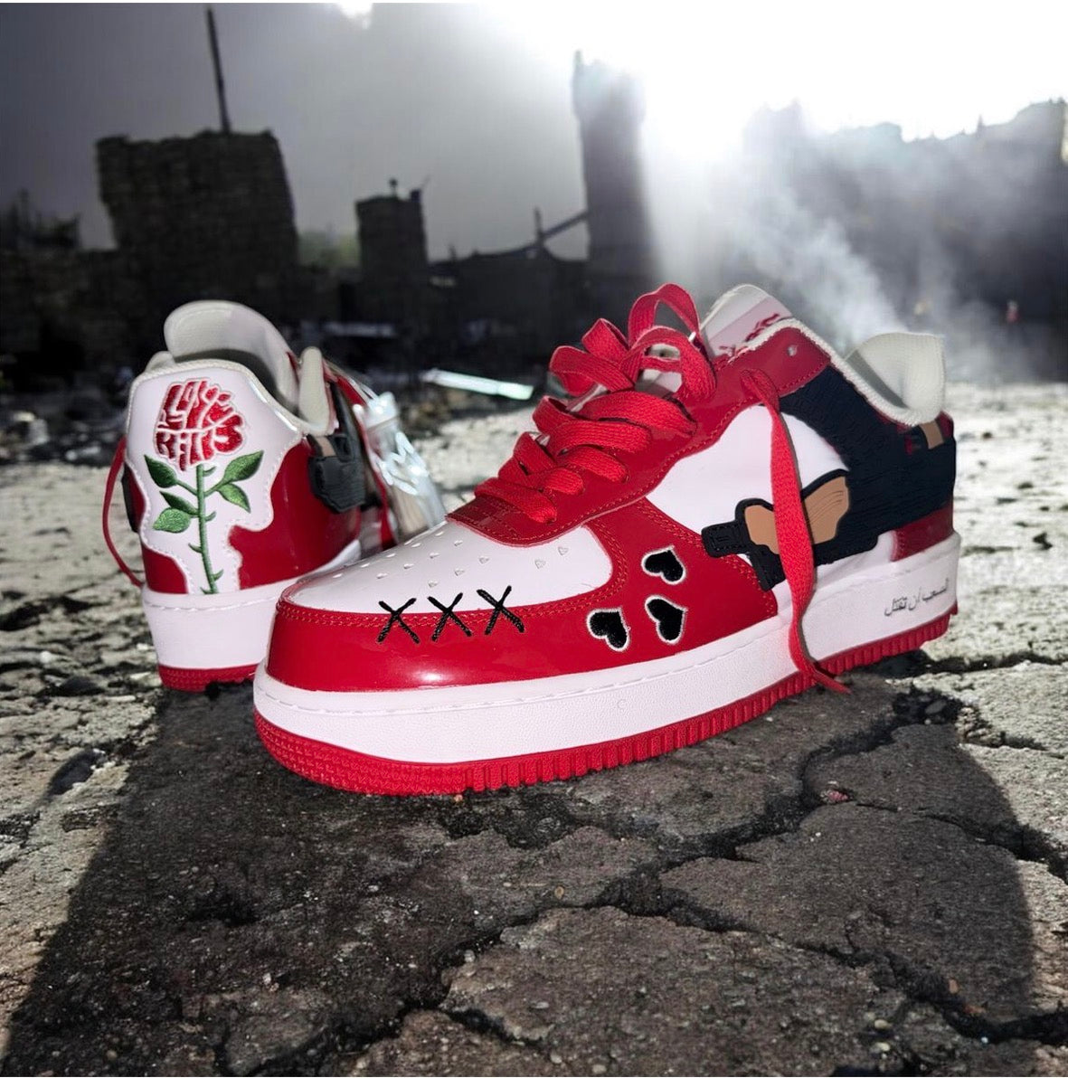 Love Kills Custom Low Sneakers