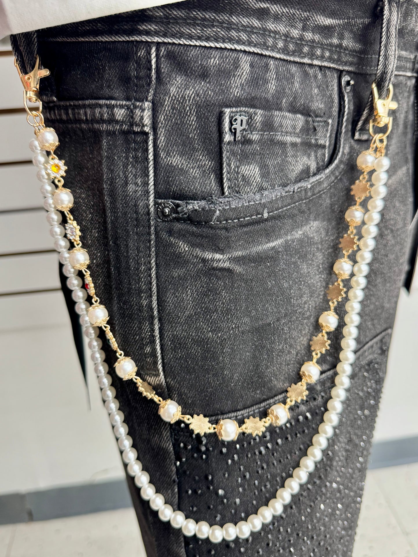 GOLD PEARL WALLE CHAIN