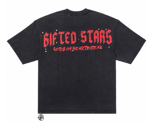 Gifted Stars “Gods of Heartbreak” Vintage Black Graphic T-Shirt